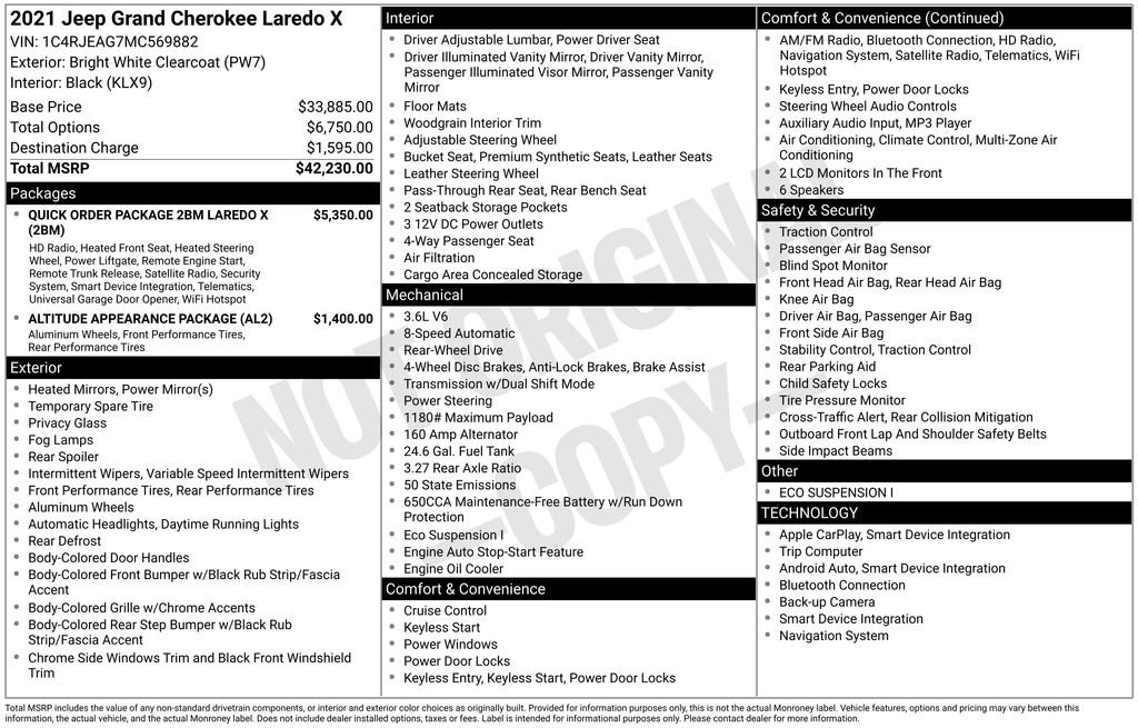 Used 2021 Jeep Grand Cherokee Laredo X image 5