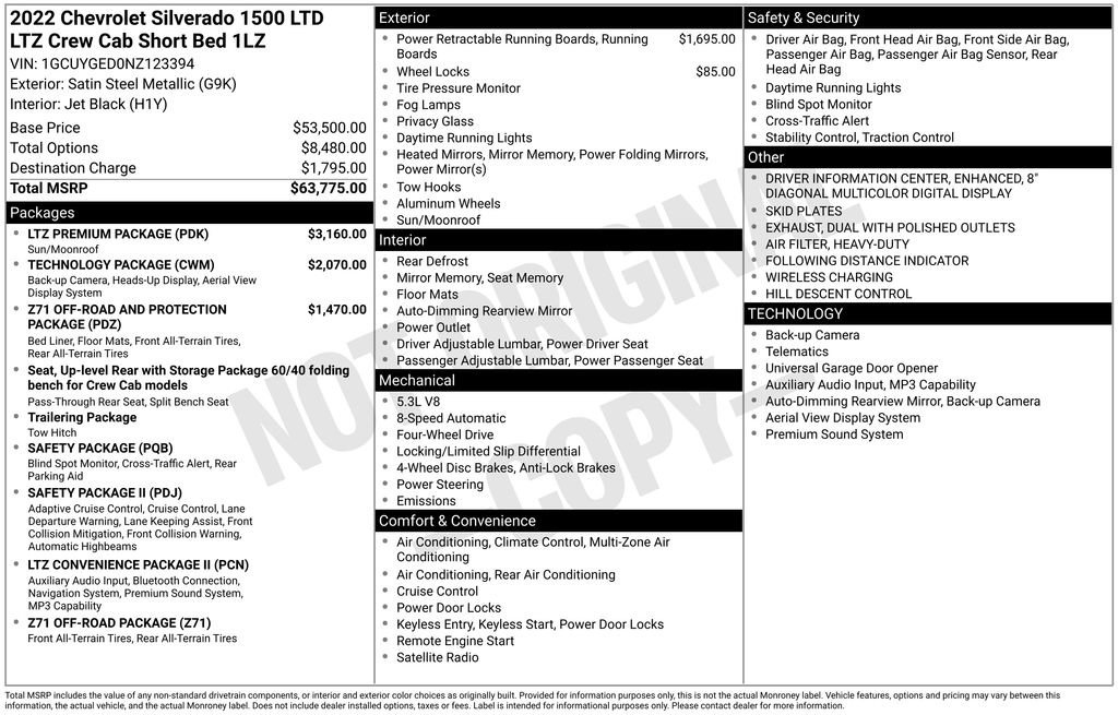 Used 2022 Chevrolet Silverado 1500 LTZ w/ LTZ Premium Package AWD/4WD image 27