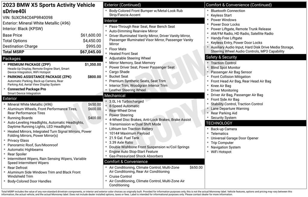 Used 2023 BMW X5 sDrive40i w/ Premium Package image 2
