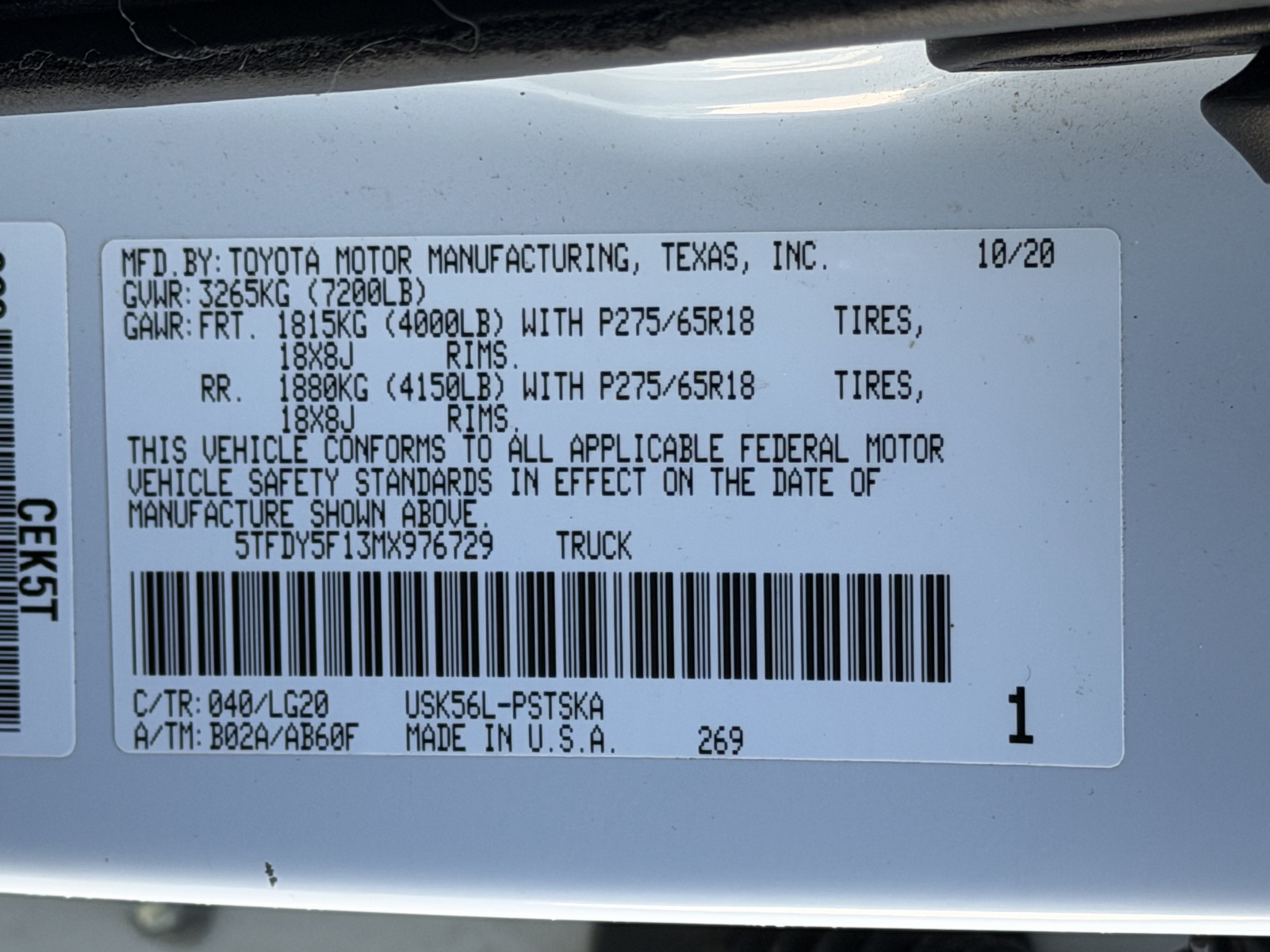 Used 2021 Toyota Tundra SR5 w/ SR5 Leather Package AWD/4WD image 13