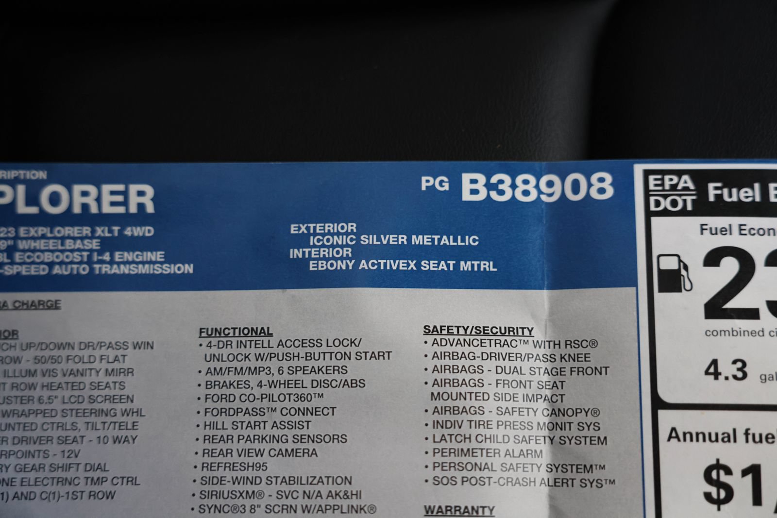 Certified 2023 Ford Explorer XLT w/ Equipment Group 202A AWD/4WD image 36