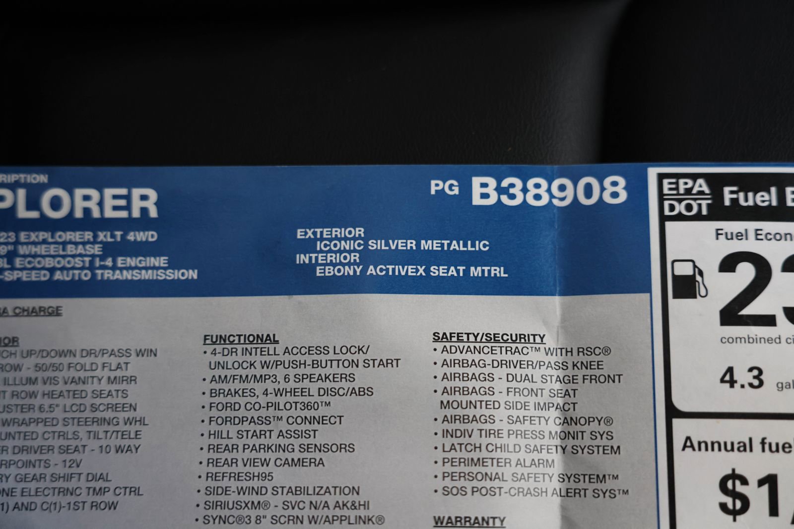Certified 2023 Ford Explorer XLT w/ Equipment Group 202A AWD/4WD image 36