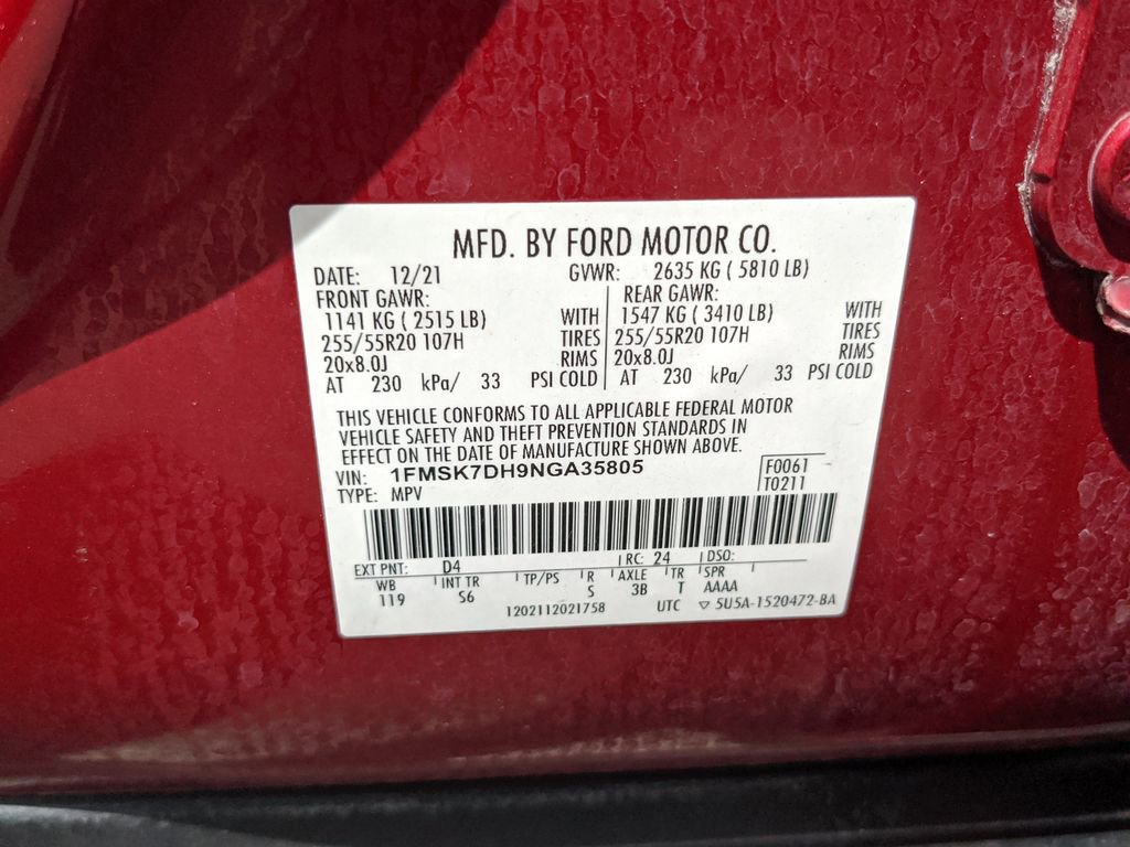 Certified 2022 Ford Explorer XLT w/ Equipment Group 202A image 32