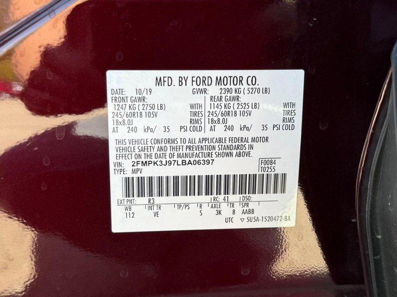 Certified 2020 Ford Edge SEL w/ Convenience Package FWD image 28