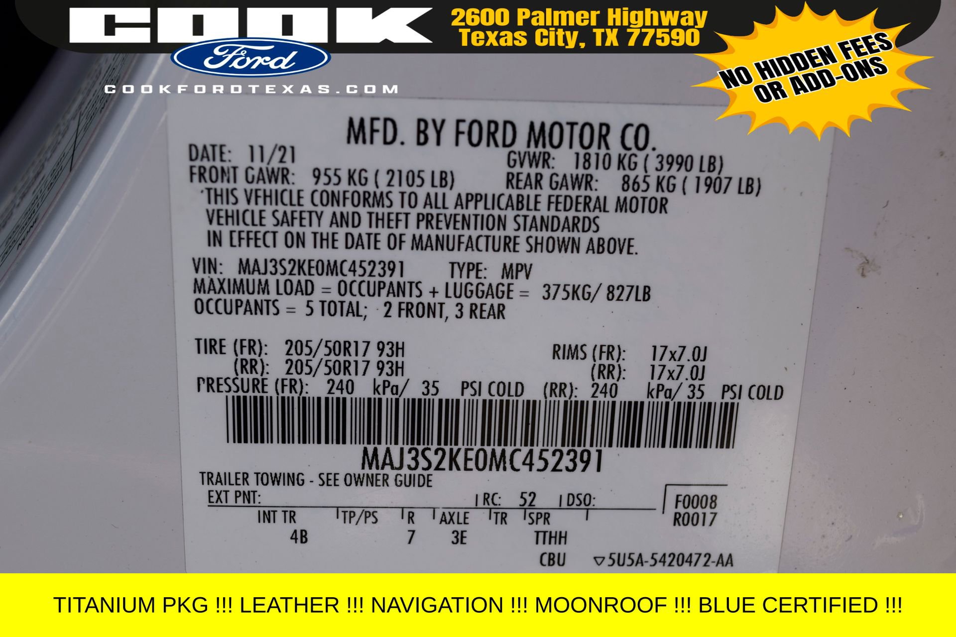 Certified 2021 Ford EcoSport Titanium image 26
