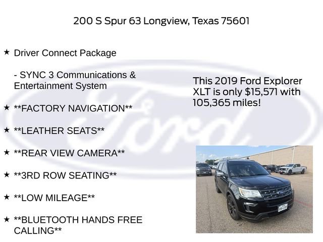 Certified 2019 Ford Explorer XLT w/ Equipment Group 202A FWD image 30