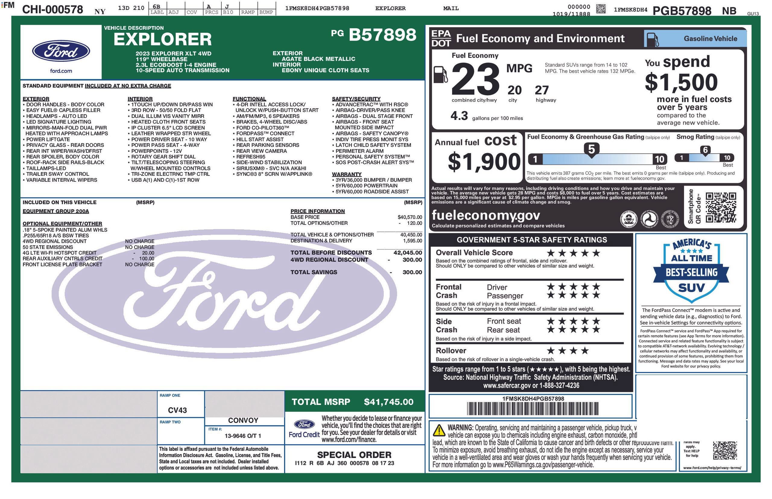 Certified 2023 Ford Explorer XLT AWD/4WD image 3