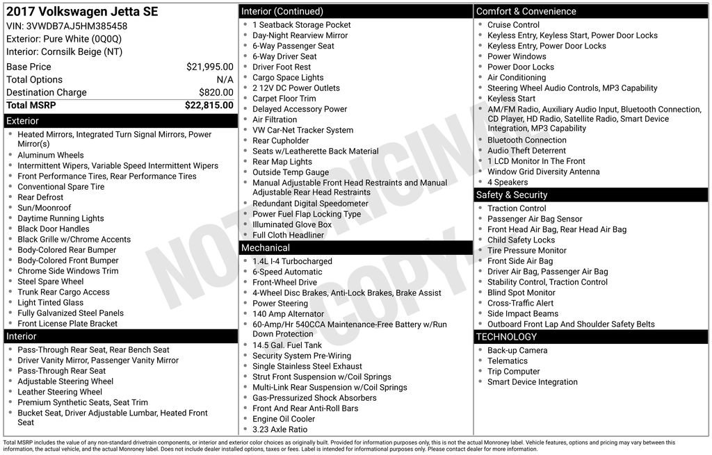 Used 2017 Volkswagen Jetta SE FWD image 30
