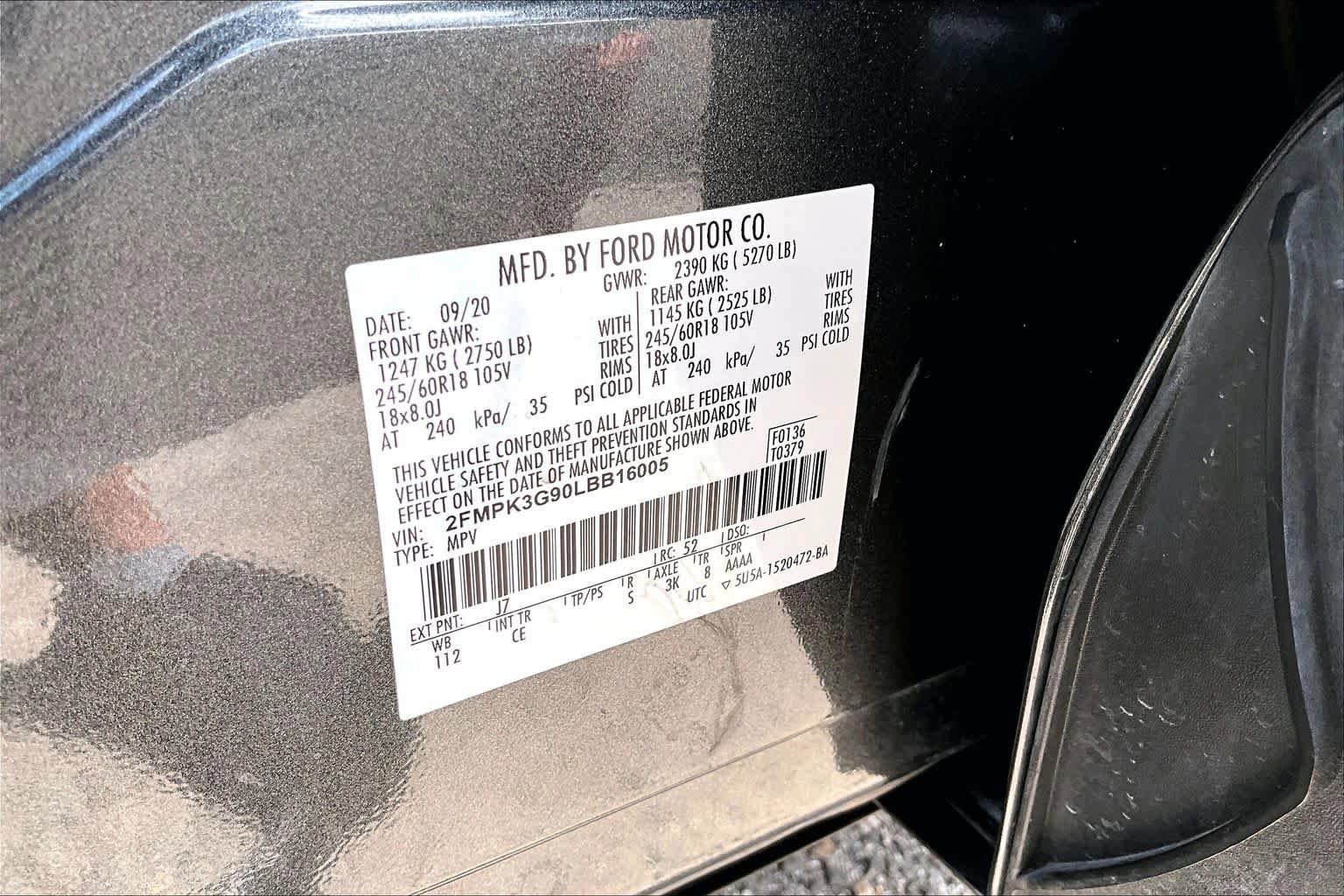 Certified 2020 Ford Edge SE FWD image 34