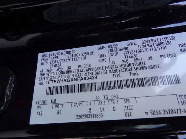 Certified 2022 Ford F150 Raptor w/ Equipment Group 801A High AWD/4WD image 46