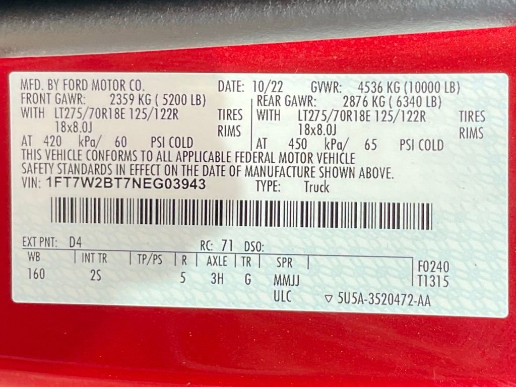 Certified 2022 Ford F250 XLT w/ XLT Premium Package image 74