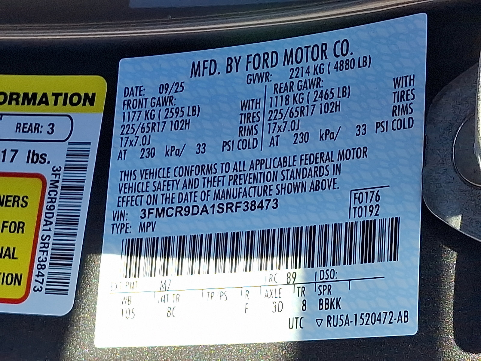 Certified 2025 Ford Bronco Sport Badlands w/ Badlands Tech Package image 26