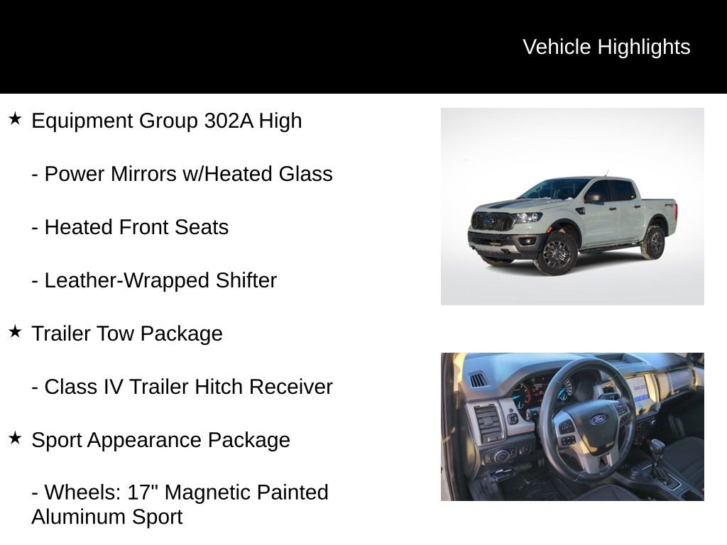 Certified 2023 Ford Ranger XLT w/ Equipment Group 302A High image 11