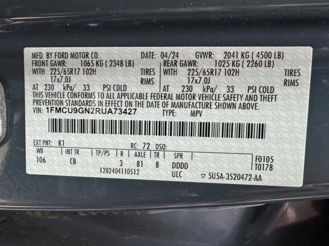 Certified 2024 Ford Escape Active image 31