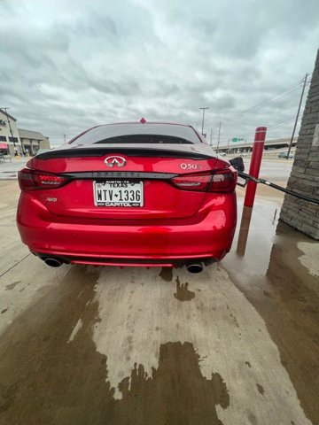 Used 2022 INFINITI Q50 Red Sport 400 w/ Carbon Fiber Package AWD/4WD image 2