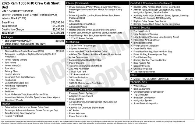 Used 2026 RAM 1500 RHO w/ Bed Utility Group AWD/4WD image 39