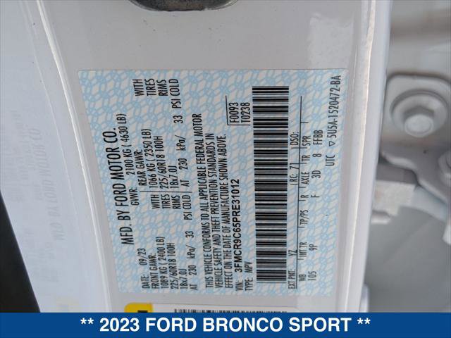 Certified 2023 Ford Bronco Sport Outer Banks w/ Tech Package image 23