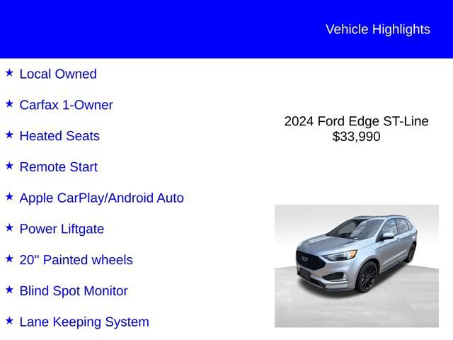 Certified 2024 Ford Edge ST-Line AWD/4WD image 2