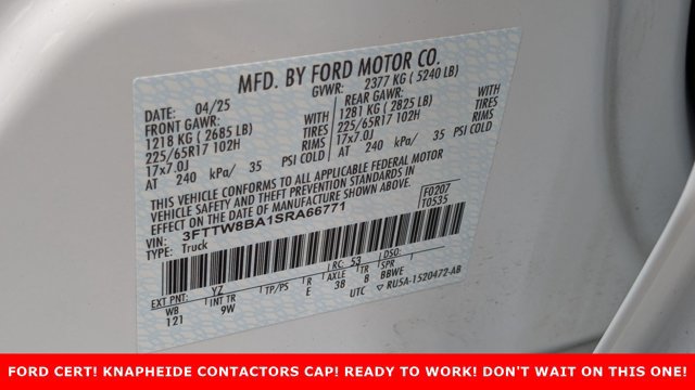 Certified 2025 Ford Maverick XL w/ Equipment Group 102A AWD/4WD image 27