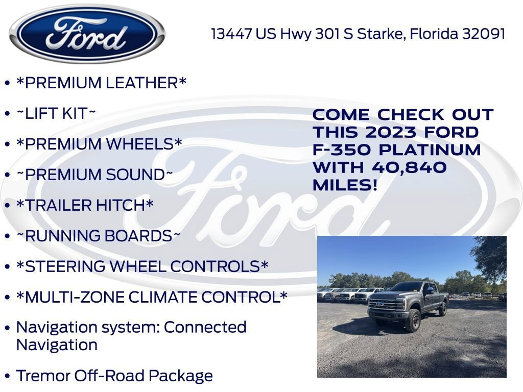 Certified 2023 Ford F350 Platinum w/ Tremor Off-Road Package image 17