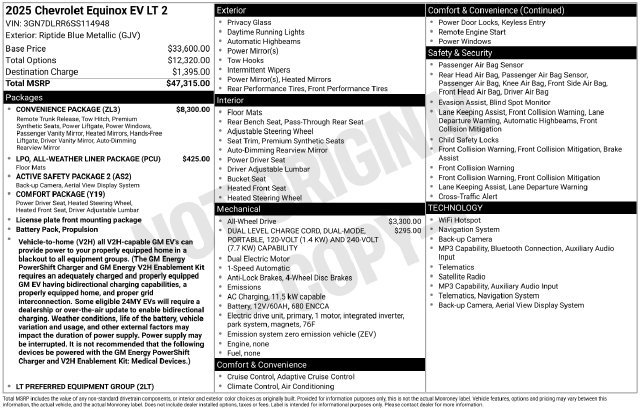Used 2025 Chevrolet Equinox EV LT w/ Convenience Package AWD/4WD image 36