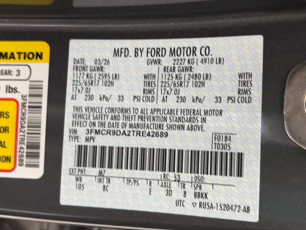 Certified 2026 Ford Bronco Sport Badlands AWD/4WD image 9