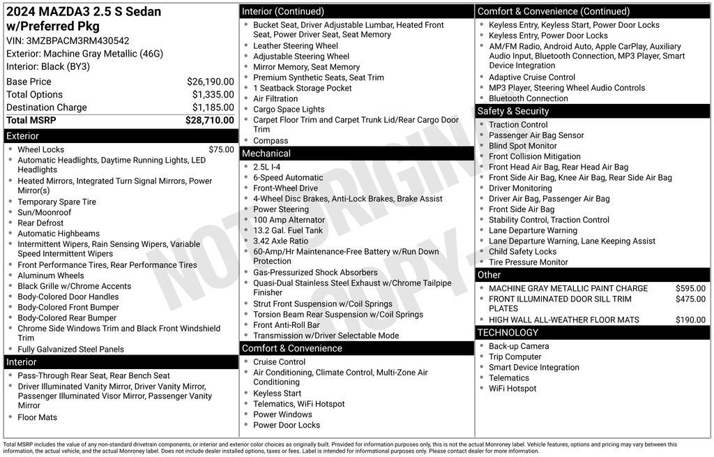 Used 2024 MAZDA MAZDA3 s image 18
