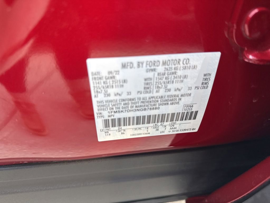 Certified 2022 Ford Explorer XLT image 62