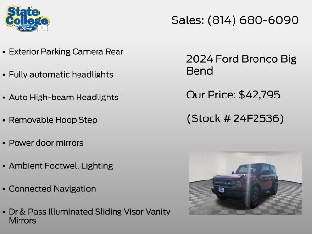 Certified 2024 Ford Bronco Big Bend AWD/4WD image 24