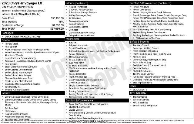 Used 2023 Chrysler Voyager LX FWD image 27