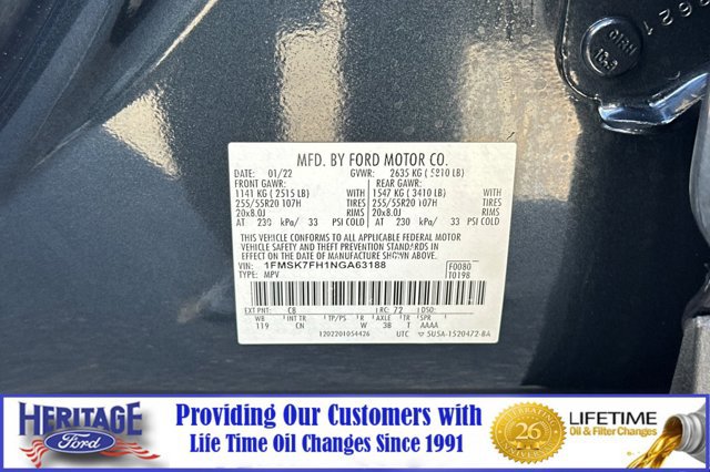 Certified 2022 Ford Explorer Limited w/ Equipment Group 301A image 31