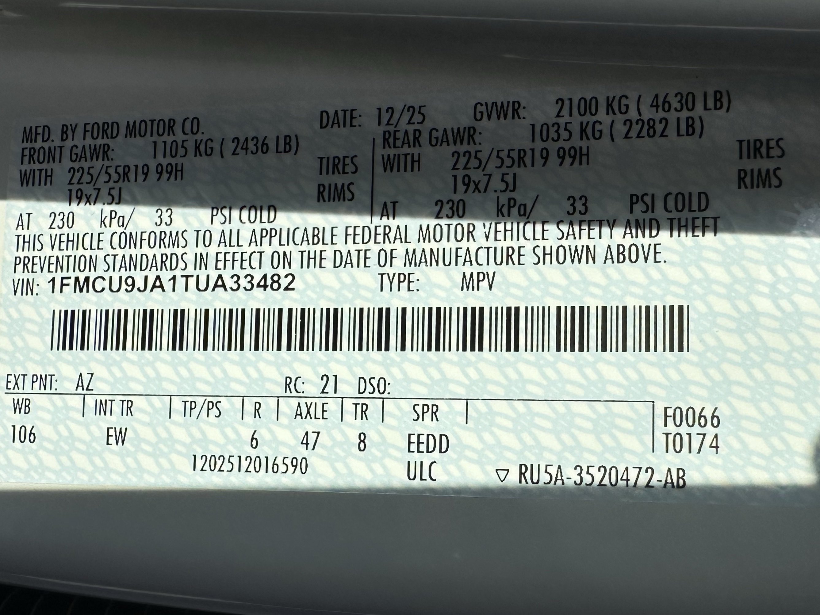 Certified 2026 Ford Escape Platinum w/ Equipment Group 601A AWD/4WD image 31