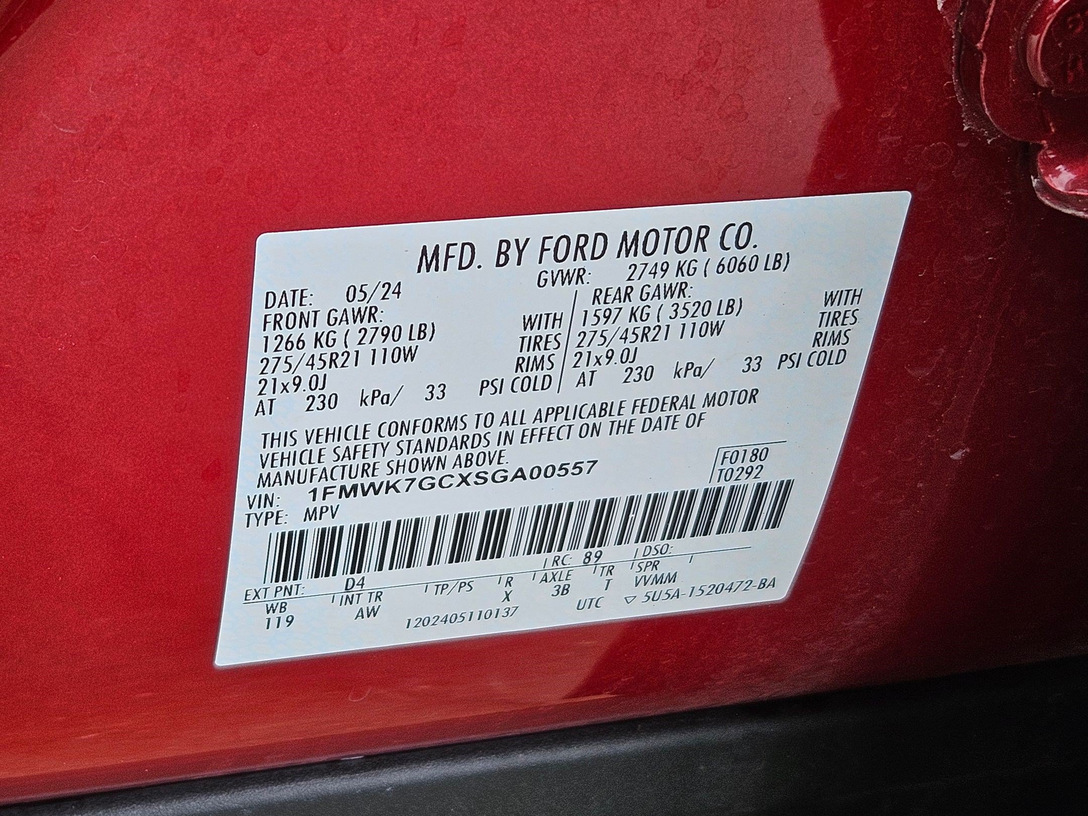 Certified 2025 Ford Explorer ST RWD image 35
