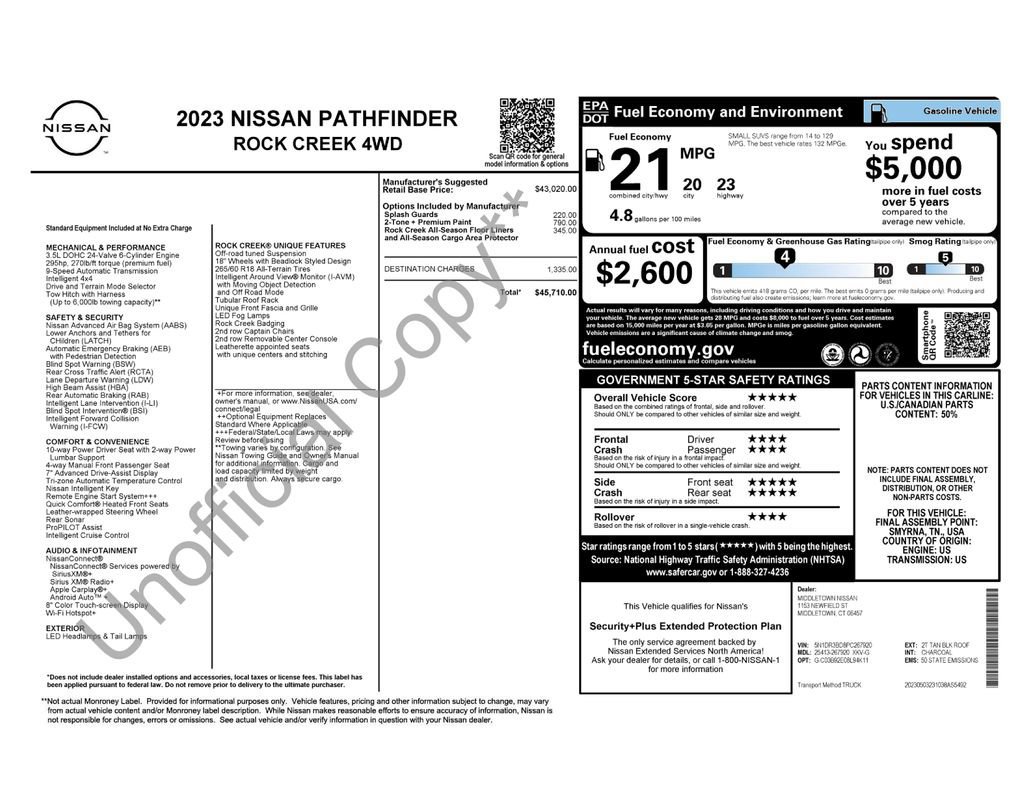 Used 2023 Nissan Pathfinder Rock Creek image 36