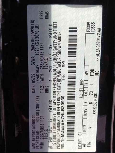 Certified 2022 Ford Bronco Outer Banks AWD/4WD image 35