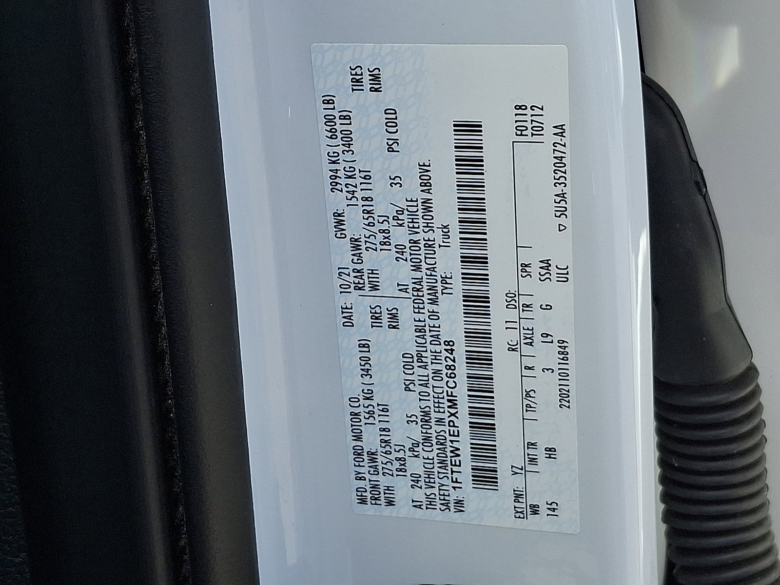 Certified 2021 Ford F150 Lariat w/ Equipment Group 501A Mid AWD/4WD image 28