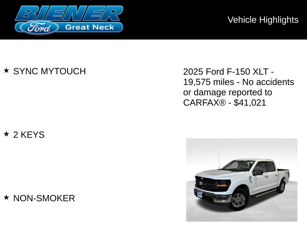 Certified 2025 Ford F150 XLT w/ Equipment Group 301A Standard AWD/4WD image 9