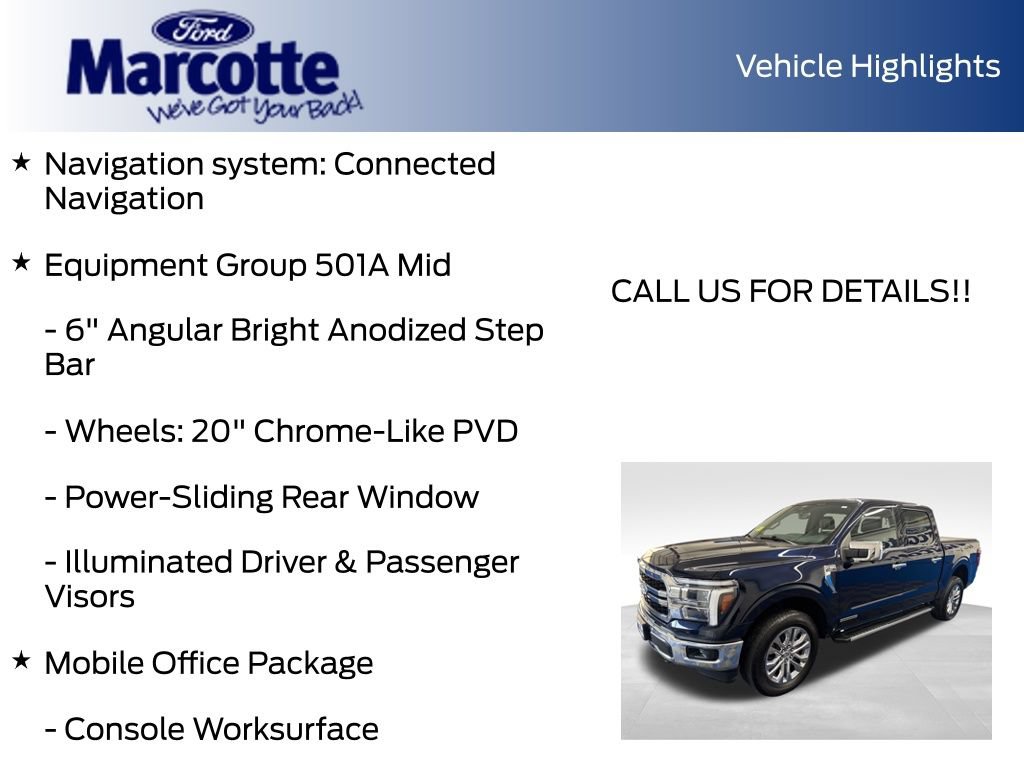 Certified 2025 Ford F150 Lariat w/ Equipment Group 501A Mid AWD/4WD image 8