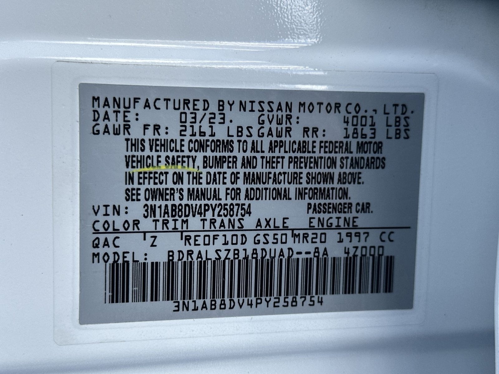 Used 2023 Nissan Sentra SR w/ SR Premium Package FWD image 30