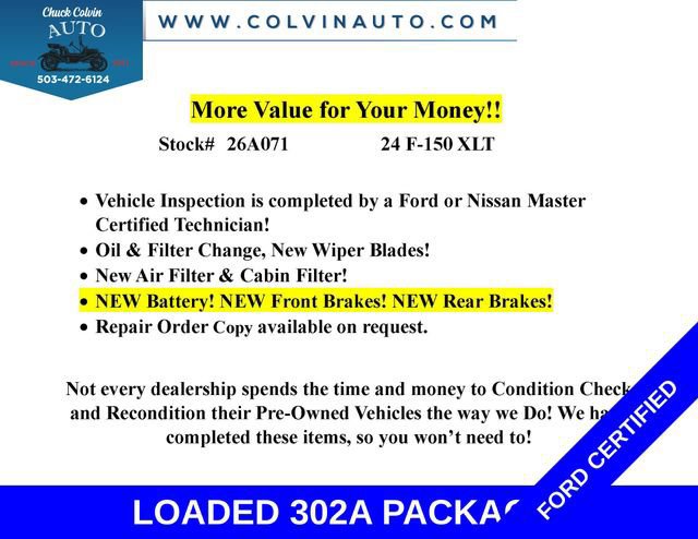 Certified 2024 Ford F150 XLT w/ Equipment Group 302A MID AWD/4WD image 6