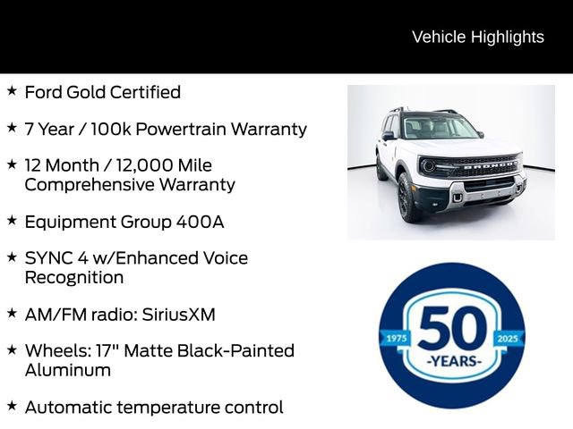 Certified 2025 Ford Bronco Sport Badlands AWD/4WD image 6