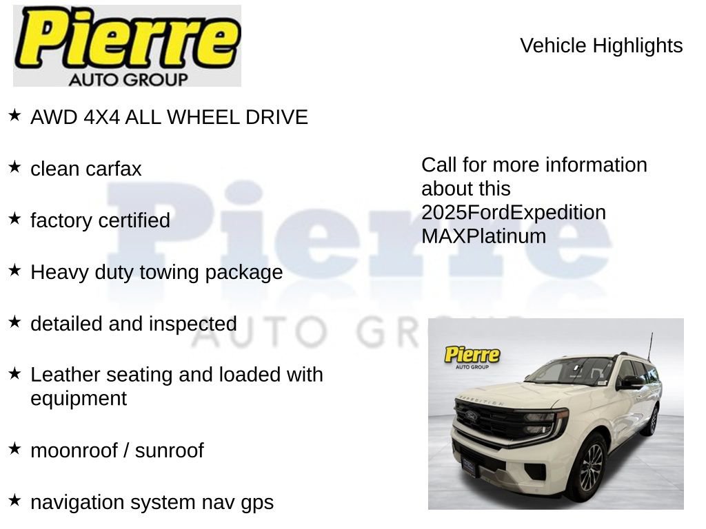 Certified 2025 Ford Expedition Max Platinum AWD/4WD image 7