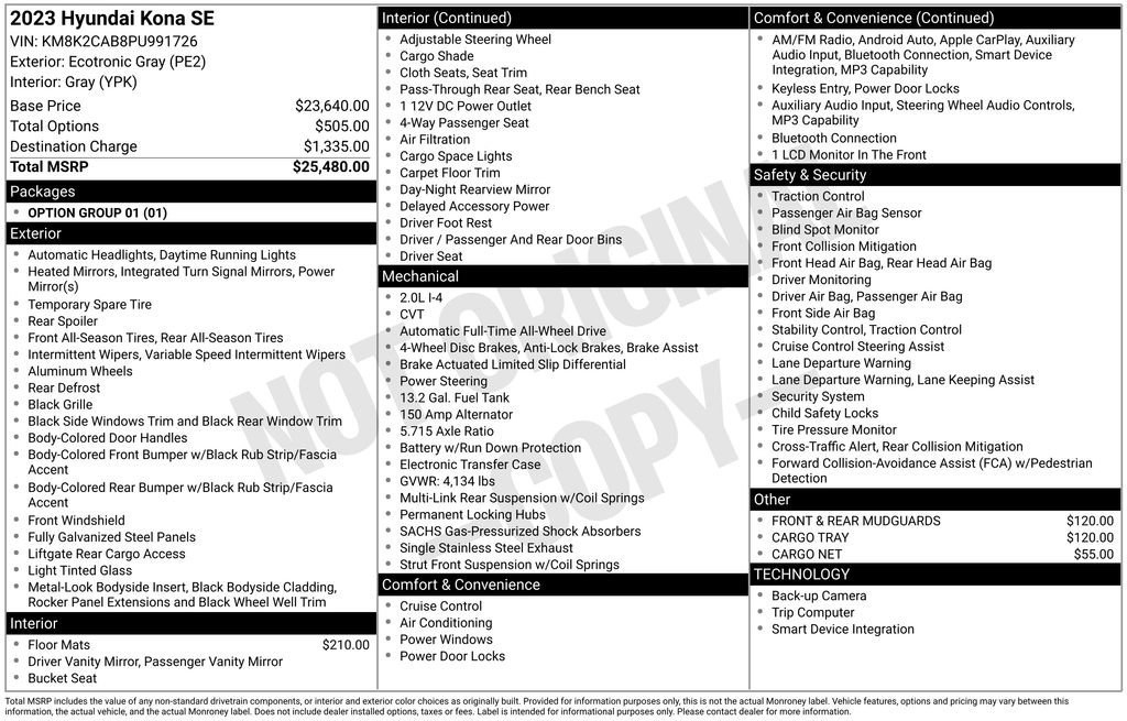 Used 2023 Hyundai Kona SE image 35