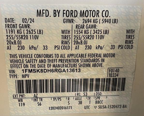 Certified 2024 Ford Explorer XLT w/ Equipment Group 202A image 34