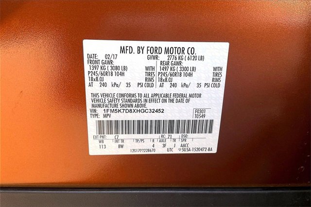 Certified 2017 Ford Explorer XLT w/ Equipment Group 201A image 34
