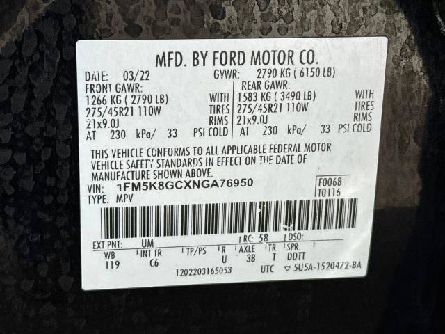 Certified 2022 Ford Explorer ST w/ Equipment Group 401A AWD/4WD image 25