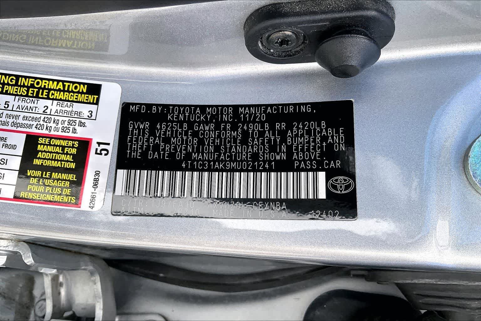 Used 2021 Toyota Camry LE FWD image 20