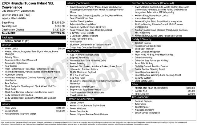 Used 2024 Hyundai Tucson SEL AWD/4WD image 37