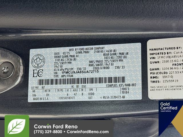 Certified 2025 Ford Escape Platinum image 35