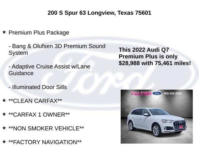 Used 2022 Audi Q7 3.0T Premium Plus w/ Premium Plus Package AWD/4WD image 10